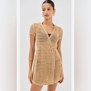 STAUD Spritz Crochet Dress - size small